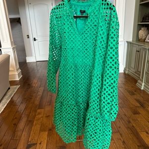 Adorbs green J. Crew dress with pockets!